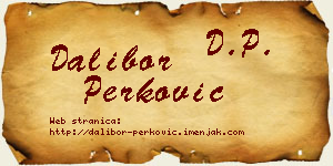 Dalibor Perković vizit kartica